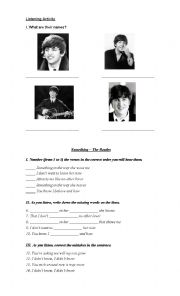 English Worksheet: The Beatles - Something