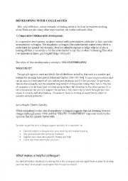 English Worksheet: teacher development