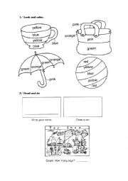 English Worksheet: color