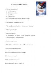 English Worksheet: Christmas Carol - Charles Dickens