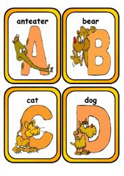 Alphabet Flashcards with Animals