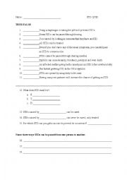 English Worksheet: STD Quiz