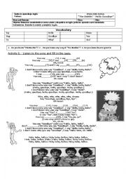 English Worksheet: The Beatles Hello Good Bye