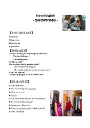 Travel English - Shopping-