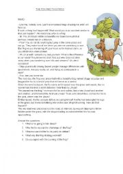 English Worksheet: the frog and the fox