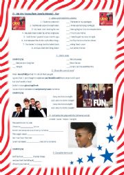 English Worksheet: We Are Young (feat. Janelle Mone) - Fun