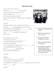 English Worksheet: Not Over You by Gavin Degraw
