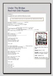 English Worksheet: Under the Bridge by Red Hot Chili Peppers