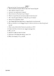 English Worksheet: general culture quiz