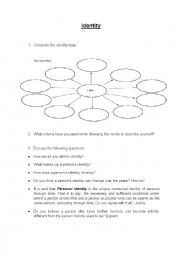 English Worksheet: Identity