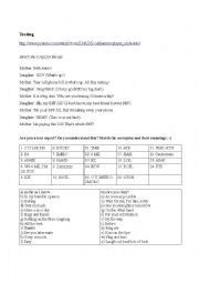 English Worksheet: The language of texting