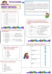 English Worksheet: Present Continuous