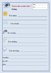 English Worksheet: Weather 1/2