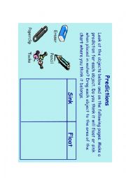 English Worksheet: Float or Sink