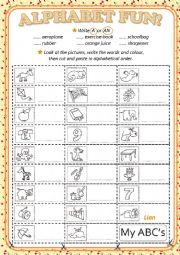 English Worksheet: Alphabet  Fun * 2 *