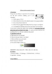 English Worksheet: Charity Project