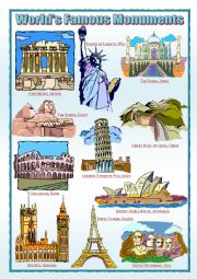 English Worksheet: Worlds Famous Monuments (1)