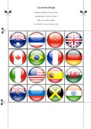 Countries Bingo