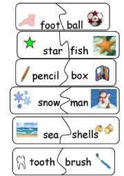 English Worksheet: Compund Words/Game - set 3