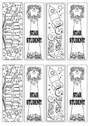 English Worksheet: bookmarks