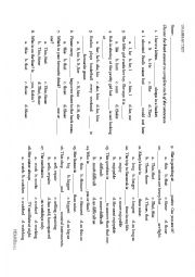 English Worksheet: Grammar Test