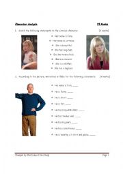 English Worksheet: Cheaper by the Dozen Film Study Part 3