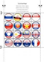 Countries Bingo Part Six