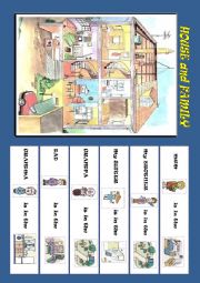 English Worksheet: House and Family 1/2