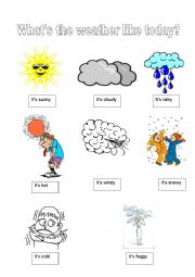 English Worksheet: Whats the weather like?