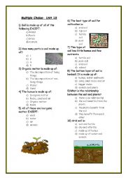 English Worksheet: Soil: multiple choice worksheet