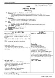 English Worksheet: lesson plangrade 10  unit 9 