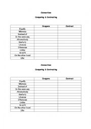 English Worksheet: Connectives