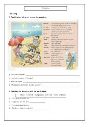 English Worksheet: Exercises Can - Present Continuous