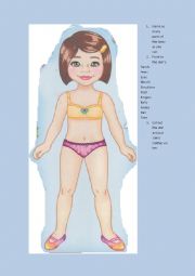 English Worksheet: PAPER DOLL BODY