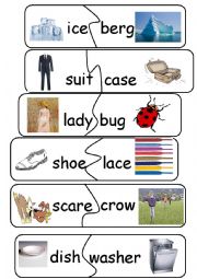 English Worksheet: Compound Words/Game - set 6