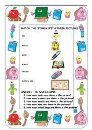 English Worksheet: CLASSROOM OBJECTS