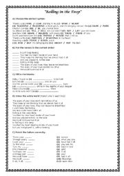 English Worksheet: Rolling in the Deep - Adele