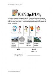 English Worksheet: Present Perfect Worksheet Kidnapping exercise