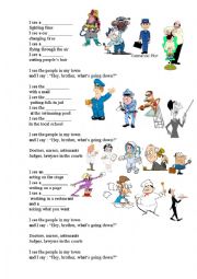 English Worksheet: People Song