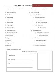 English Worksheet: Job and work