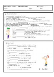 English Worksheet: Should/Shouldnt - Must/Musnt