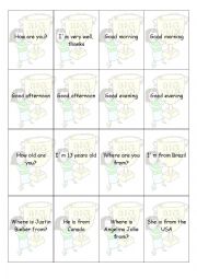 English Worksheet: Goof Cards Game