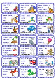 English Worksheet: Odd one out cards set 1