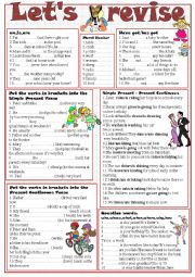 English Worksheet: Revision Exercises