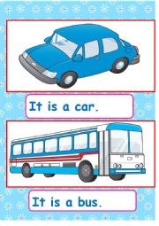 English Worksheet: ways of transportation flash cards
