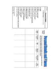 English worksheet: Personal details