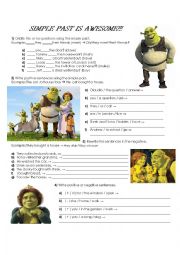 English Worksheet: SIMPLE PAST IS AWESOME! 