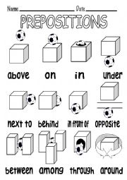 English Worksheet: B&W VOCABULARY ABOUT PREPOSITIONS