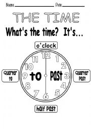 English Worksheet: THE TIME