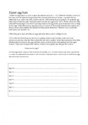 English Worksheet: Easter Egg hunt